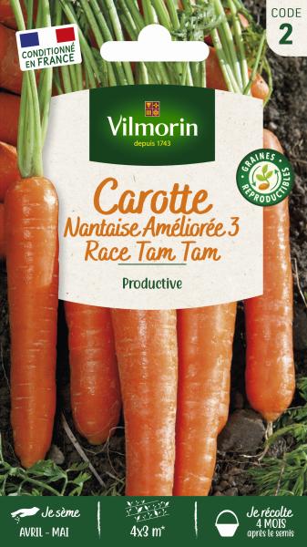 Potagères - Carotte Nantaise Améliorée 3 race Tam Tam - PACKAGING_RECTO